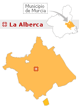 Situación de Biblioteca La Alberca en el municipio de Murcia